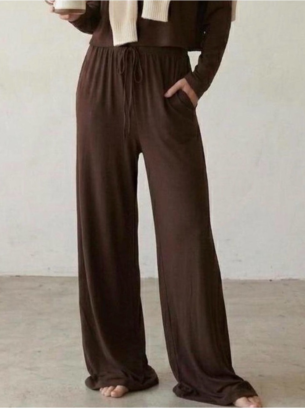 Bumpsuit The Cloud Pant Brown NWT Maternity Lounge Wide Leg Pants M